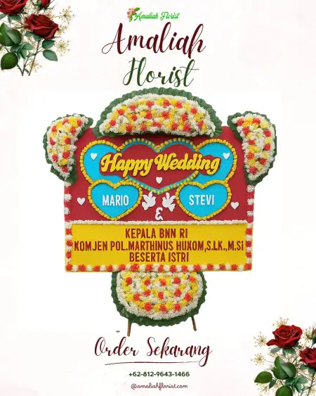 Papan Bunga Pernikahan Keting